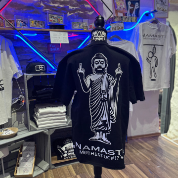 The Six Zen – Namaste Motherfuckers Unikat-T-Shirt Größe L 